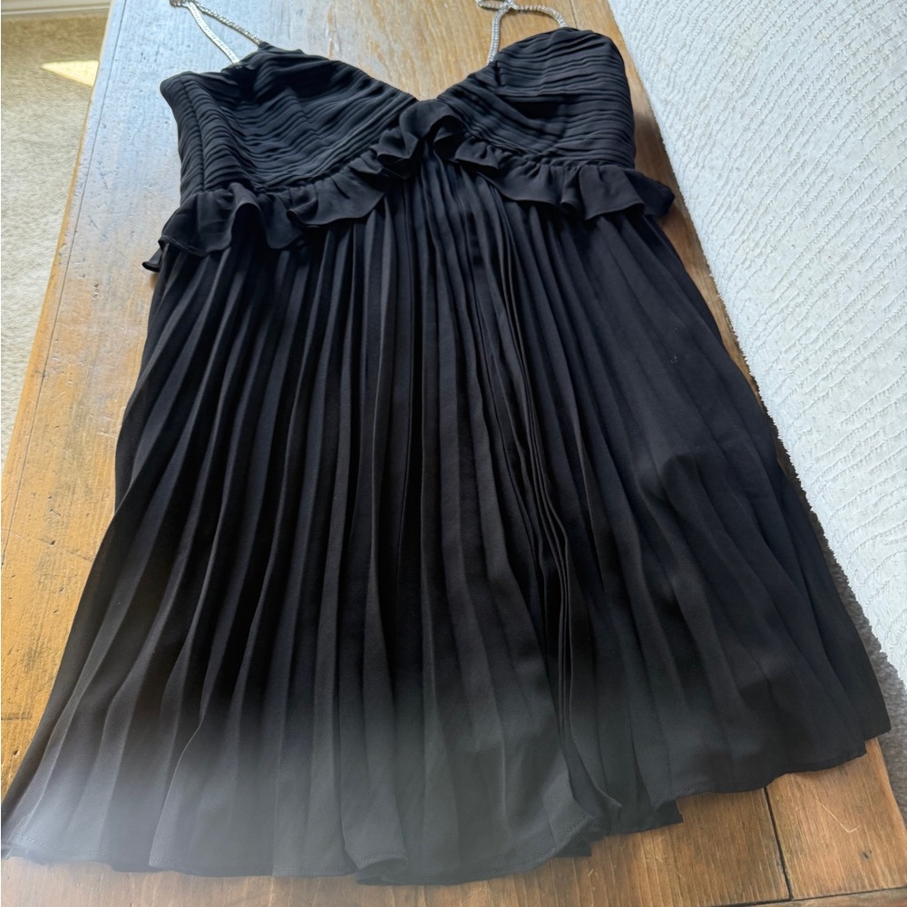 Michael Kors Black Pleated Mini Dress